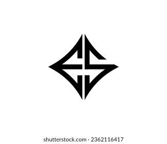 ES logo design vector template