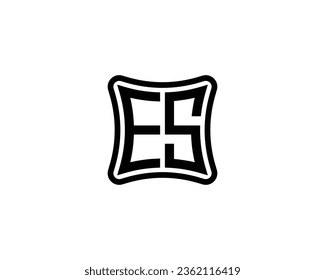 ES logo design vector template