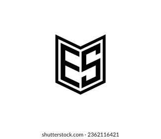 ES logo design vector template