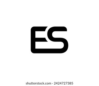 ES logo design vector template