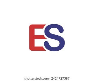 ES logo design vector template