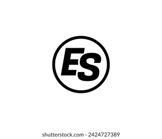 ES logo design vector template