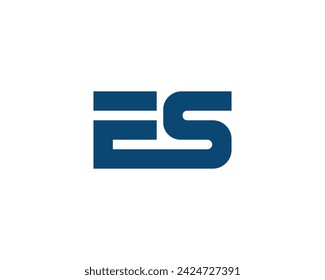 ES logo design vector template