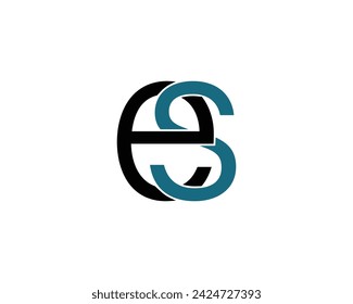 ES logo design vector template