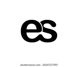 ES logo design vector template