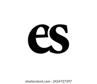 ES logo design vector template