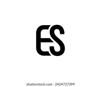 ES logo design vector template