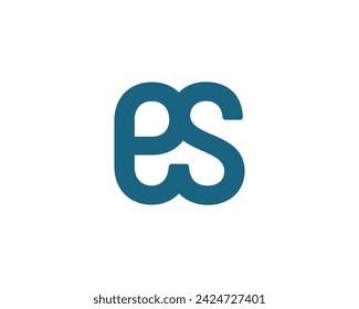 ES logo design vector template