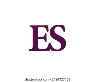 ES logo design vector template