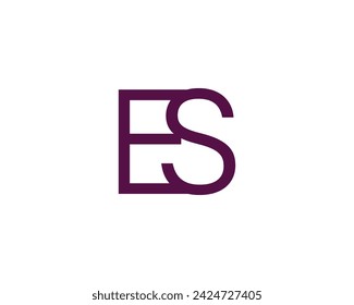 ES logo design vector template