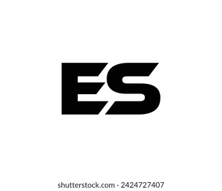 ES logo design vector template