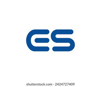 ES logo design vector template