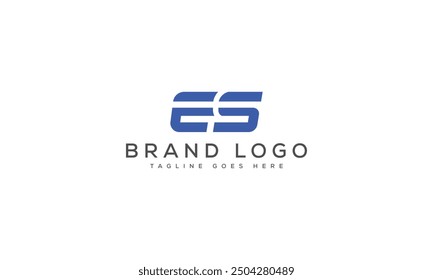 ES-Logo-Design, Vektorvorlagen-Design für Marke