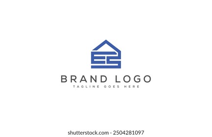 ES logo design vector template design for brand