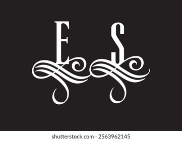 ES Logo Design Vector Template
