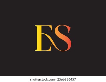 ES logo desing and monogram logo
