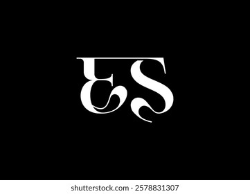 ES logo desing and monogram logo
