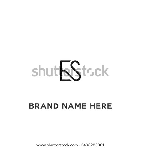 ES logo. E S design. White ES letter. ES E S letter logo design. Initial letter ES linked circle uppercase monogram logo.	
 Stock fotó © 