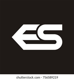 ES logo initial letter design template vector illustration