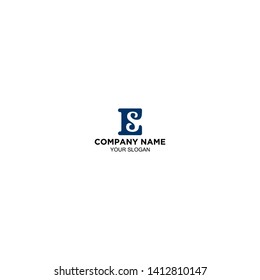 ES Logo Letter Design Vector Stock
