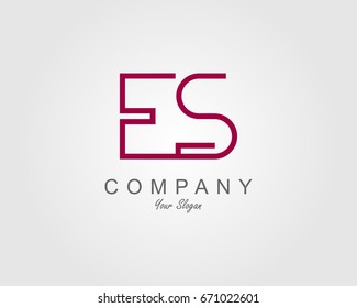 ES Logo. Letter design vector