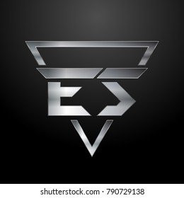 ES Logo, Monogram, Metal