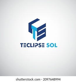 ES logo technology logo Letter