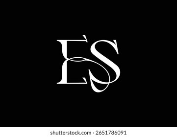 Ícone de assinatura do logotipo do monograma ES