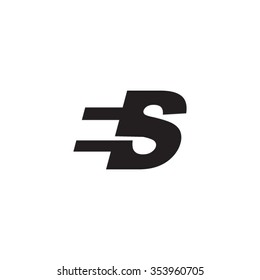 ES negative space letter logo