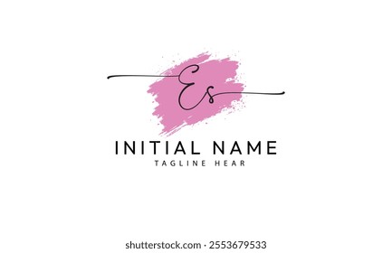 ES S E  initial signature logo template vector