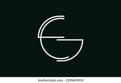 ES or SE Abstract initial monogram letter alphabet logo