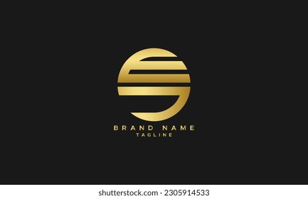 ES, SE, Abstract initial monogram letter alphabet logo design