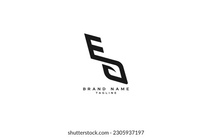 ES, SE, Abstract initial monogram letter alphabet logo design