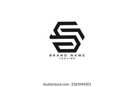 ES, SE, Abstract initial monogram letter alphabet logo design