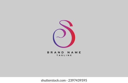 ES, SE, Abstract initial monogram letter alphabet logo design