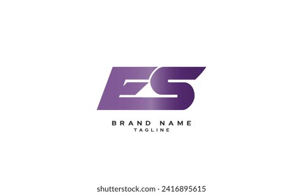 ES, SE, Abstract initial monogram letter alphabet logo design