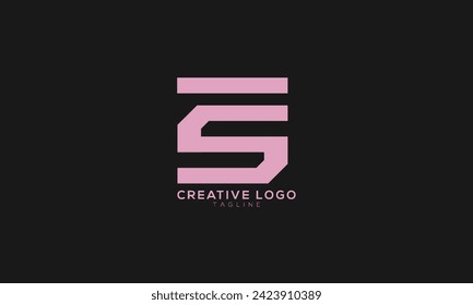 ES SE Abstract initial monogram letter alphabet logo design