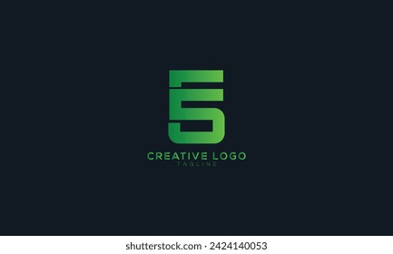 ES SE Abstract initial monogram letter alphabet logo design