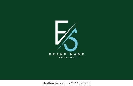 ES, SE, Abstract initial monogram letter alphabet logo design