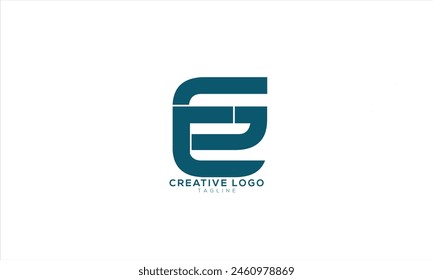 ES SE Abstract initial monogram letter alphabet logo design