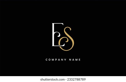 E, SE Abstrakte Buchstaben Logo-Monogramm