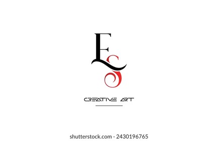 ES, SE, E, E abstract letters logo monogram