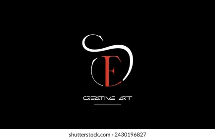 ES, SE, E, E abstract letters logo monogram