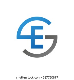 ES SE initial company circle S logo blue