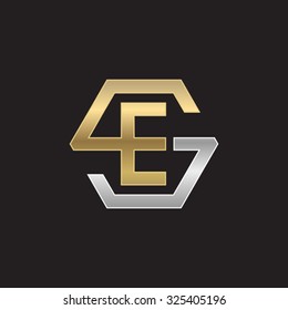 ES SE initial logo, hexagon S shape logo