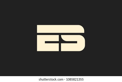 ES SE Letter Initial Logo Design Template