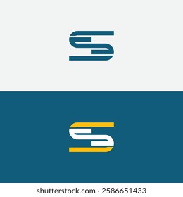 ES SE letter logo icon vector monogram business design concept
