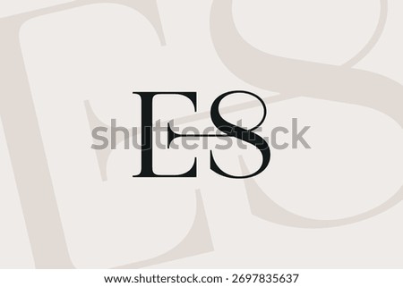 ES or SE letter logo icon design. Classic style luxury initials monogram.