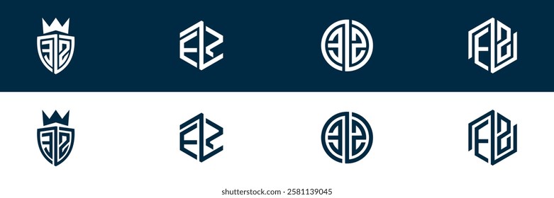 ES SE letter logo set design