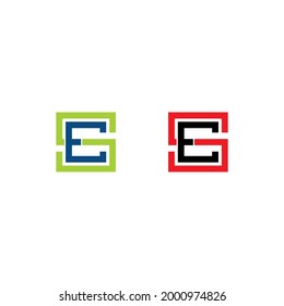 ES or SE Letters Logo Vector 002